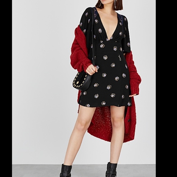 NWT Free People Mockingbird Mini Dress, 2 - Picture 4 of 7